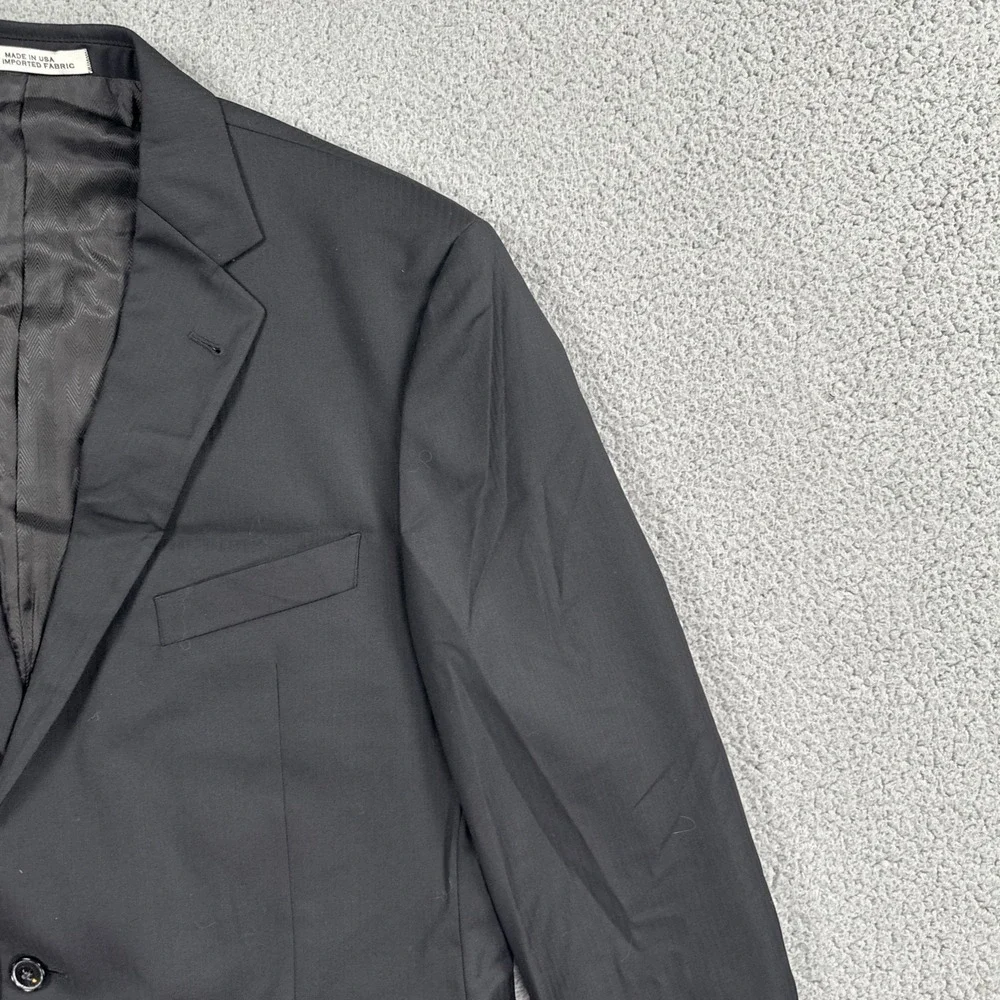 Joseph Abboud Blazer Men 44L Black Super 130s Italian Fabric Loro Piana USA Made